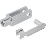 ProPlus - Gaffel voor Gasveer - Verzinkt Staal - M12 Schroefdraad - 85 x 23 mm