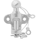 Pro Plus Trekhaakkogel Gecombineerde Tweevoudige Uitvoering - D17.2/S200 - Zilver