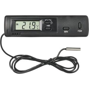 ProPlus Thermometer auto - binnen/buiten temperatuur - zwart - eenvoudig te bevestigen