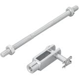 Pro Plus Remstang voor aanhangwagen - Draad M8 - 160 mm - met Gaffel Aansluiting