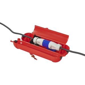 Pro Plus Veiligheidsbox voor CEE Stekkerverbindingen met Hangslot - IP44 - Ø 9 x 37 cm - Rood