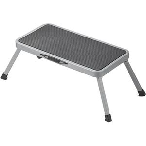 ProPlus Opstapje XL - 50 x 26 x 22 cm Uitgevouwen - Trapje - Instaptrapje - Opstaphulp - Opvouwbaar - Inklapbaar - Instaphulp - Trapje - 1 trede - Extra stabiliteit - Veiligheidsvergrendeling - Antisliptreden - Maximaal Draagvermogen 150 kg – Grijs