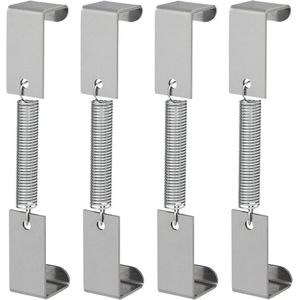ProPlus Kentekenplaatklem met veer - verzinkt staal - 124 x 24 mm - set van 4 stuks