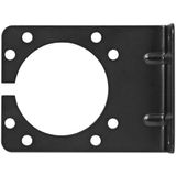 Pro Plus Stekkerdooshouder - Metaal - Gehoekt - 9.25 X 7 cm - Zwart