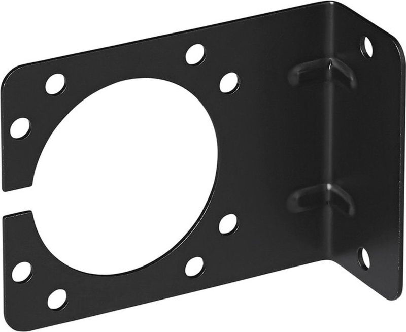 Pro Plus Stekkerdooshouder - Metaal - Gehoekt - 9.25 X 7 cm - Zwart