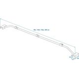 ProPlus Uitschuifbare afdekzeilbeugel - 140,5-208 cm - stevige metalen constructie - eenvoudige montage