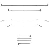 ProPlus Uitschuifbare afdekzeilbeugel - 140,5-208 cm - stevige metalen constructie - eenvoudige montage