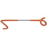ProPlus Dubbelzijdige tentstokhaak - 26,5 cm - PVC coating - oranje