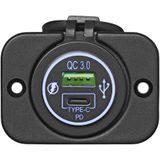 ProPlus - USB Snellader - Inbouw - Dual Poorten - 12/24V - Water- en Stofdicht