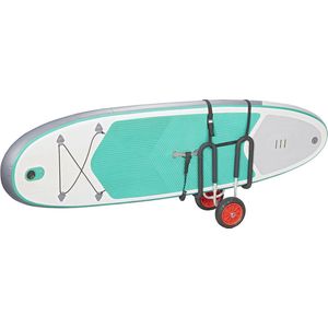 ProPlus SUP Board Trolley - Veilig Vervoeren - Supboard Kar - Eenvoudig Tillen en Verplaatsen - Eenvoudig Opbergen - Lichtgewicht - Boarddikte max. 15 cm - Inclusief Spanband - 70 x 45 x 47 cm - Zilver