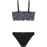 Protest - PRTLARA JR - Bandeau Bikini - Zwart - Getextureerd - Bloemenprint