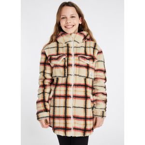 Protest Prtjuna Jr – Tussenjas Meisjes – Capuchon – Fleece jas – Fudgecamel