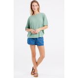 Protest Prtcis – Tuniek Dames – V hals – Korte mouwen – Koordsluiting – Green Baygreen