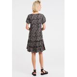 Protest - PRTLENI - Zomerjurk - Zwart Wit Geel - 100% Viscose