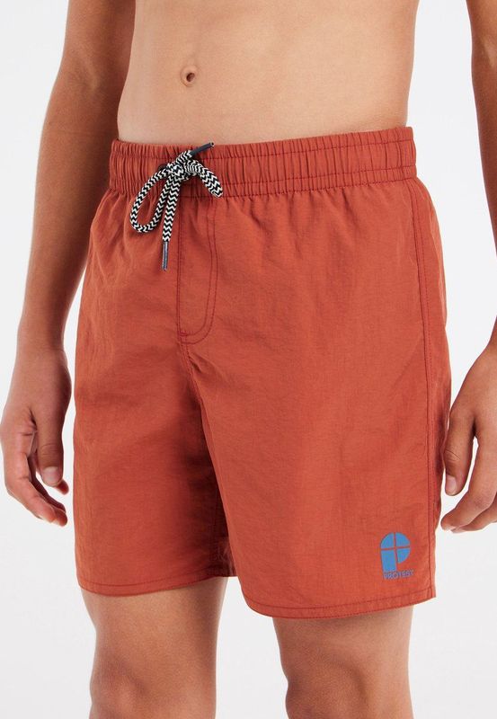 Protest - Culture - Zwemboxer - Bruin - 100% Polyamide - Elastische Tailleband Met Trekkoordje
