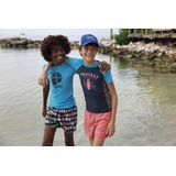 Protest - Berent - Sportshirt - Blauw - 80% Polyamide / 20% Elastane - UV-Beschermend