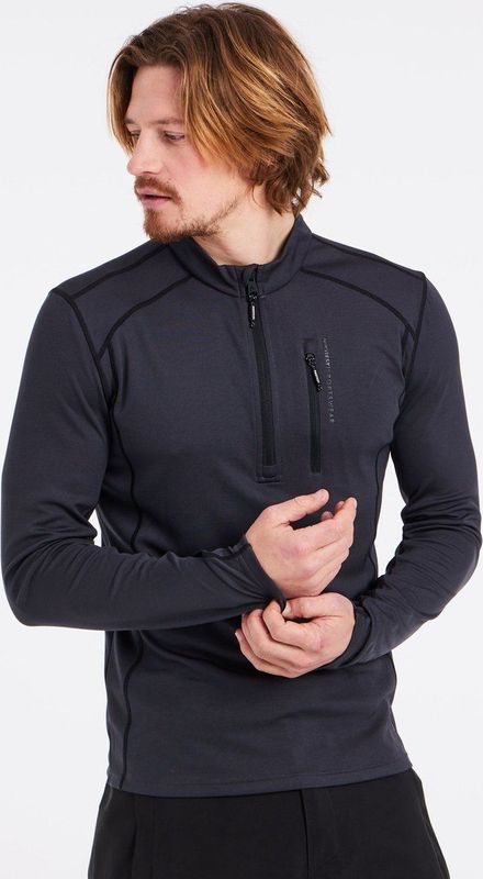 Skipully Protest Men Prtkurano 1/4 Zip Top Deep Grey-S