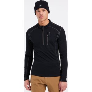 Protest - Kurano 1/4 Zip Top - Skipully - True Black - 50% Polyester 50% Bamboe