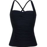 Protest Womens Mixcamo Tankini Top B&C-Cup Bikinitop (Dames |zwart)