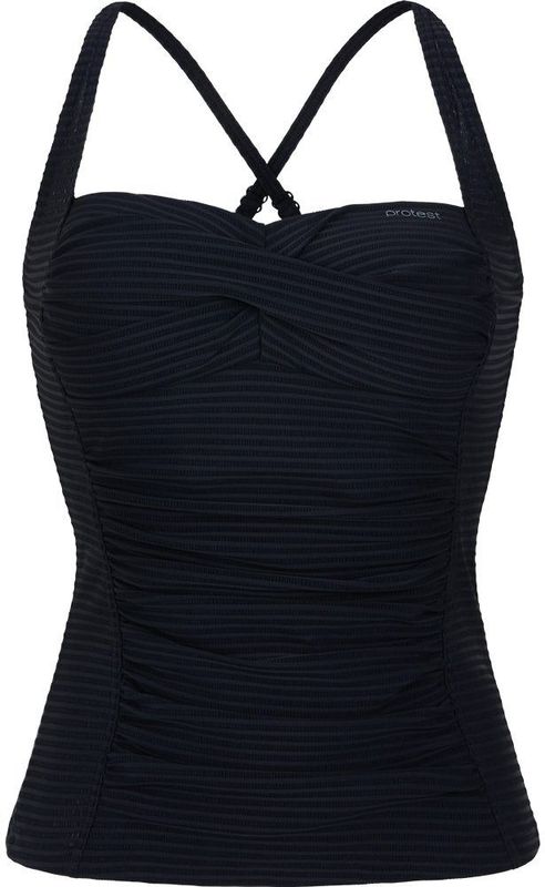 Protest Womens Mixcamo Tankini Top B&C-Cup Bikinitop (Dames |zwart)