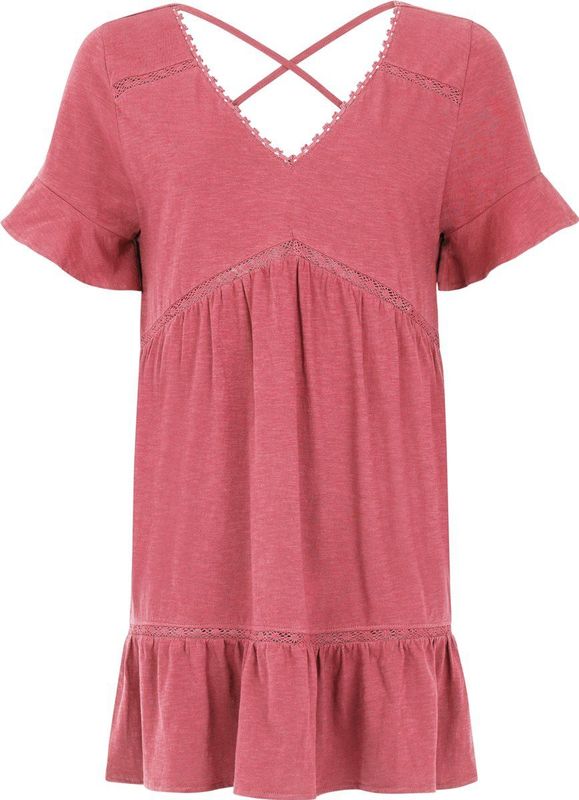 Protest Prtthirza – Tuniek Dames – V hals – Korte mouwen – Smooth Pink