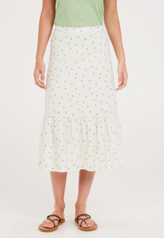 Protest - Midi Rok - Ecru/Groen - All Over Print