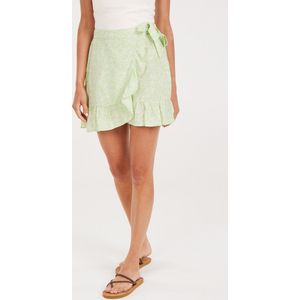 Protest - Rok - Groen/Ecru/Roze - All Over Print - Ruches