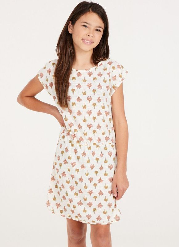 Protest - PRTSHANTI JR - Jurk - Canvasoffwhite - Kort - Tailleband Elastiek