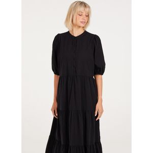 Protest Prtdailala – Blousejurk Dames – Korte mouwen – Knoopsluiting – True Black