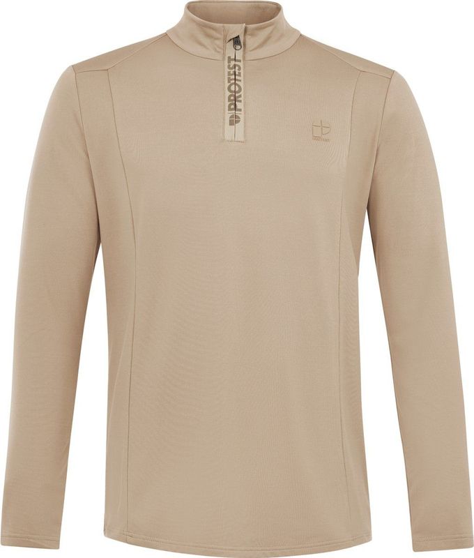 Protest - Rewill - Active Top - Beige - Bamboo - 1/4 Zip