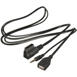Audi - USB AMI Interface Adapter - 1 Meter - 3,5mm Jack Aux