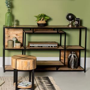 HSM Collection - Levels - Wandkast - Naturel - Hout - 150 cm x 35 cm x 90 cm