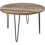 HSM Collection Eettafel Valencia - ø120 cm - Mangohout/Ijzer