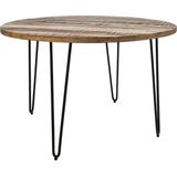 HSM Collection Eettafel Valencia - ø120 cm - Mangohout/Ijzer