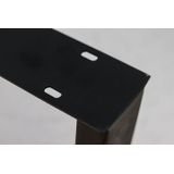 HSM Collection bartafelpoten - U-model - 70x104 cm - gepoedercoat zwart metaal - set van 2