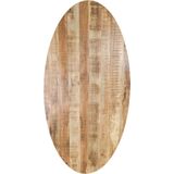 Ovaal tafelblad - 200x100x4 - Naturel - Mangohout