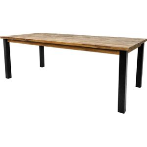 HSM Collection Eettafel Atlanta - 220x100 cm - rustiek oud teak/metaal