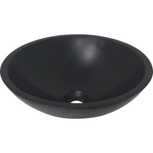 Opzetwaskom wiesbaden valerie solid surface 43x43x13 cm mat zwart