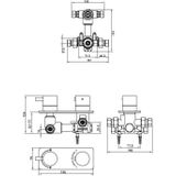 Inbouw douchethermostaat wiesbaden caral tbv regendouche geborsteld staal (incl inbouwdeel)