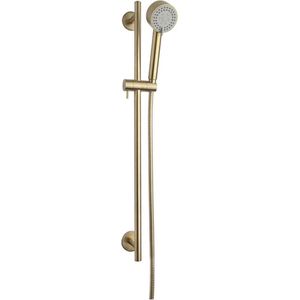 Wiesbaden Cadans Glijstangset - 72 cm - Geborsteld Messing