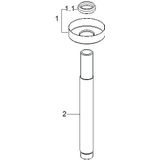 Wiesbaden Caral douchearm met plafondbevestiging 15 cm geborsteld koper 29.6860