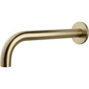 Wiesbaden Caral Inbouw Baduitloop 30 cm. - Goud Look - Geborsteld Messing