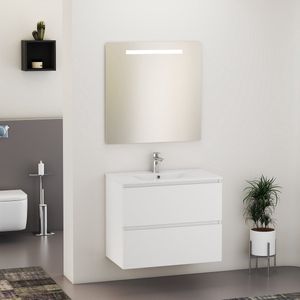Excellence - Sephia - Badmeubelset - Mat Wit - Incl Ledspiegel