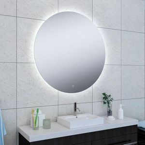 Wiesbaden Soul Spiegel + Led Rond 80 Cm - Glas - Rond - Spiegels - Badkamerspiegels - 8719956084096