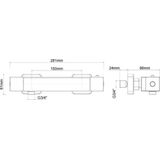 Wiesbaden Eco Rombo thermostatische douchemengkraan chroom