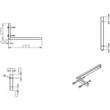 Wiesbaden Modul support beugel 46x22 cm L-vorm RVS look