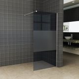 Sanifun Slim glasplaat ged.mat rookglas 1200x2000 8mm nano