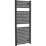 Radiator wiesbaden elara 118,5x45 cm midden-onder aansluiting mat zwart