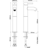 Wiesbaden Cadans XL Wastafel kraan - Mat Zwart