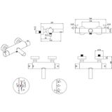 Badmengkraan Style thermostatisch cooltouch mat-zwart